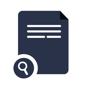 icon of a file and a magnifying glass to represent improved document search