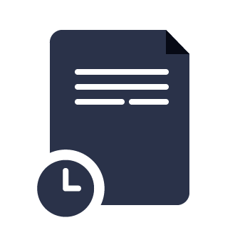 icon of a file and a clock to represent preserve deteriorating documents