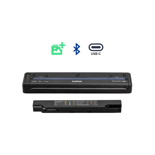 Brother portable printer with bluetooth & USB-C connection and battery