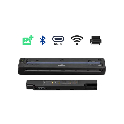 Brother portable printer with bluetooth & USB-C connection and battery