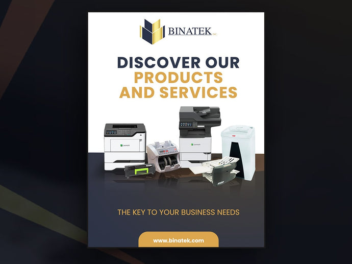 Binatek's products and services brochure banner
