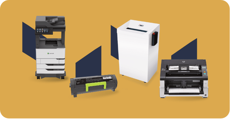 our products : printers, shredders, scanners and more